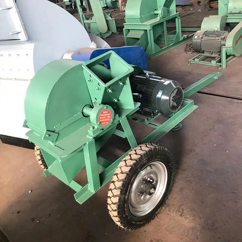 Tree Log Wood Crusher Pulverizer Wet and Dry Leaf Crusher Machine Wood Shredder