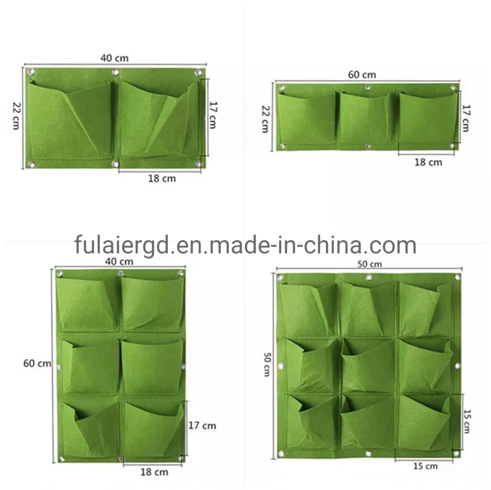 2/3/6/9/12/18/25/36/49/64/72 Pockets Wall Hanging Planting Bags Vertical Garden Hanging Planter