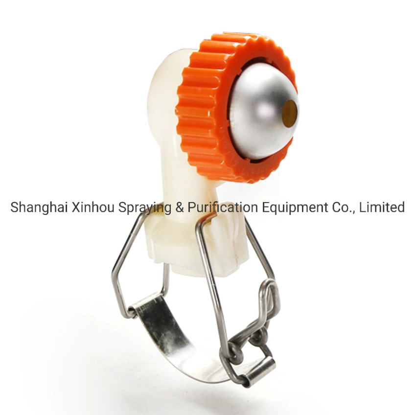 Integrated Pipe Clamp Plastic One Piece Hollow Cone Water Cooling Jet Spray Nozzle