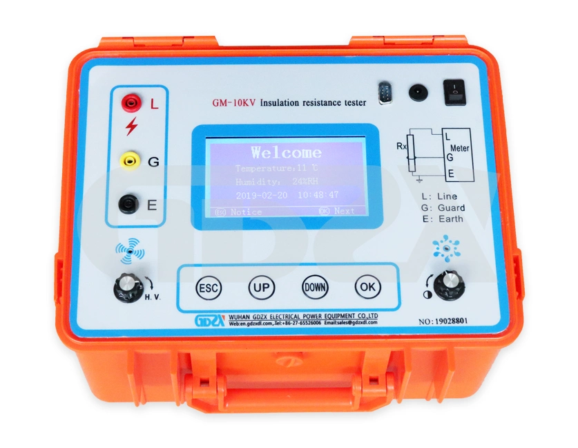 Adjustable 10kV High Voltage Digital Megohmmeter Insulation Resistance Tester