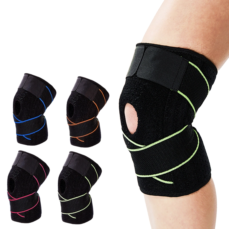 Neoprene Knee Brace for Men and Women, Compression Knee Sleeve Support Brace, Adjustable Open Patella Knee Brace with 4 Side Stabilizers for Arthritis