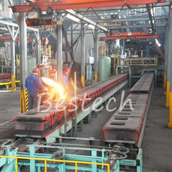 Horizontal Flaskless Automatic Sand Casting Machine, Valves and Brake Pad Casting Production Line