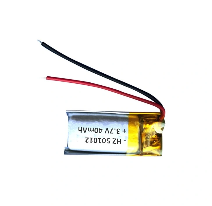 Hot Selling Manufacturer 501012 3.7V 40mAh Bluetooth Speaker Rechargeable Lithium Polymer Battery