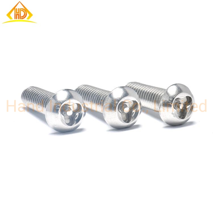 A2 A4 Stainless Steel Button Head Three Lobes with Pin Tamper Proof Screws