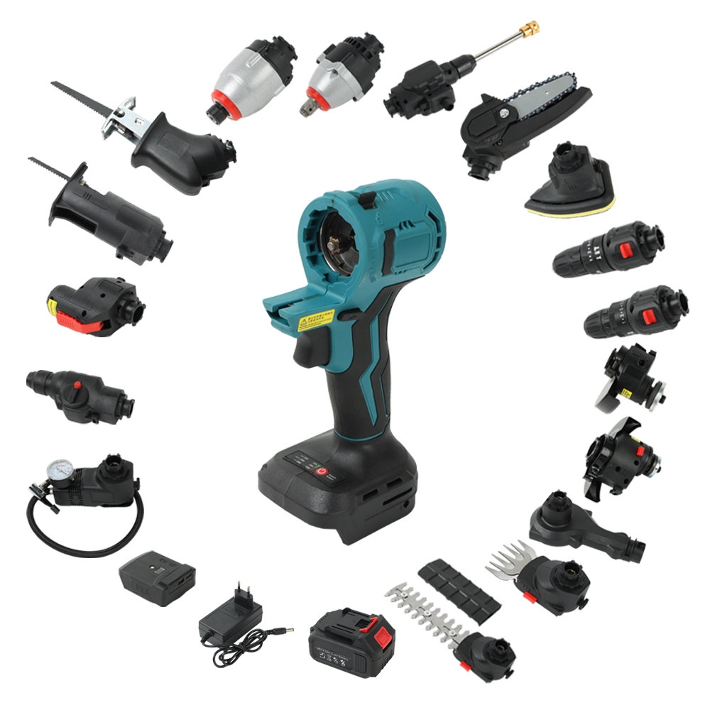 11 in 1 Professional Impact Drill Jig Saw and Angle Grinder Power Combo Set Cordless Power Tool Sets for Garden