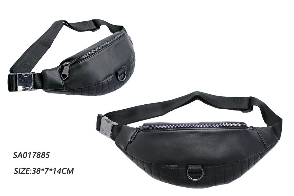 Men's PU Leisure Sports Travel Multi-Function Messenger Bag Waist Bag