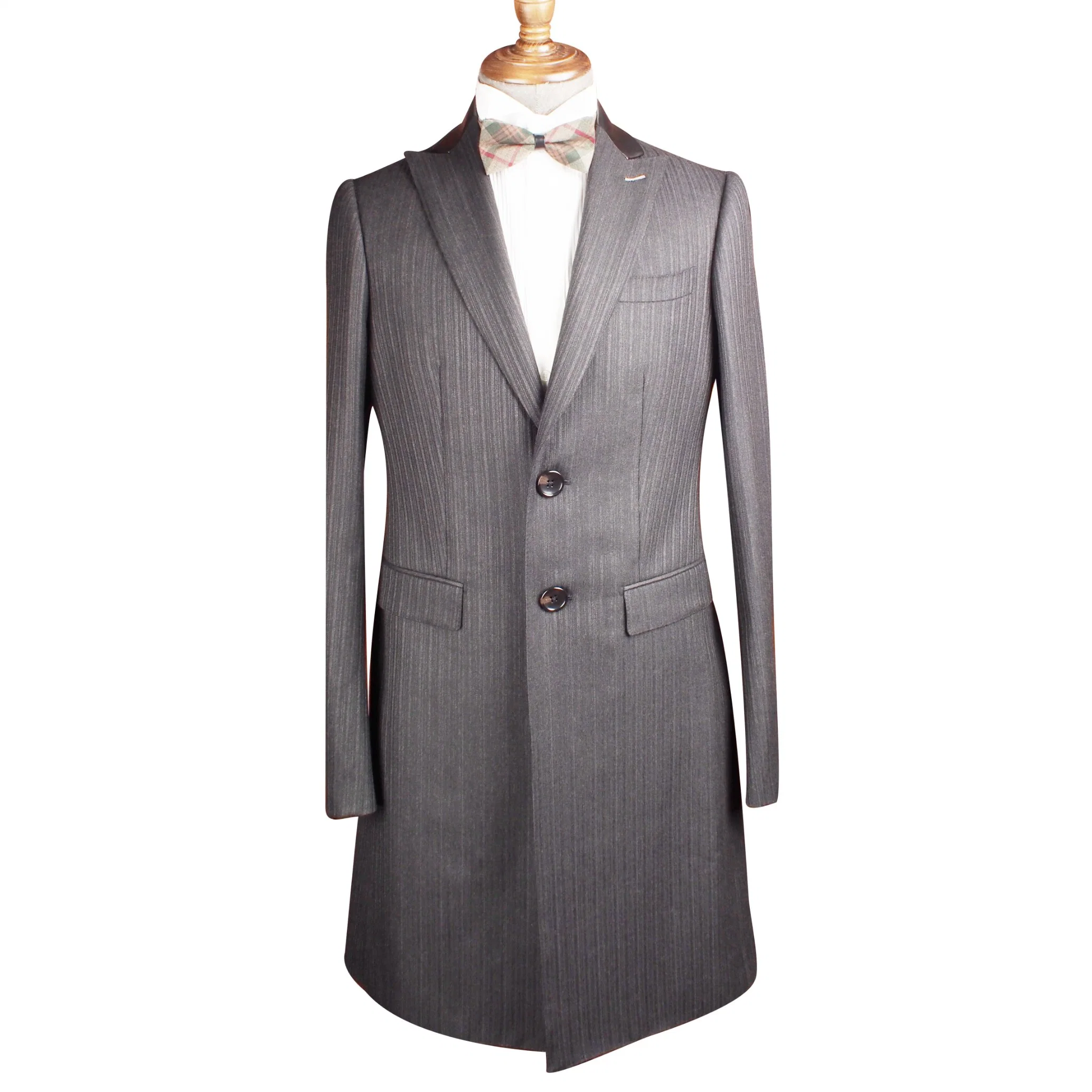 New Design Plain Slim Fit Business Suit Custom Made Wool Overcoat