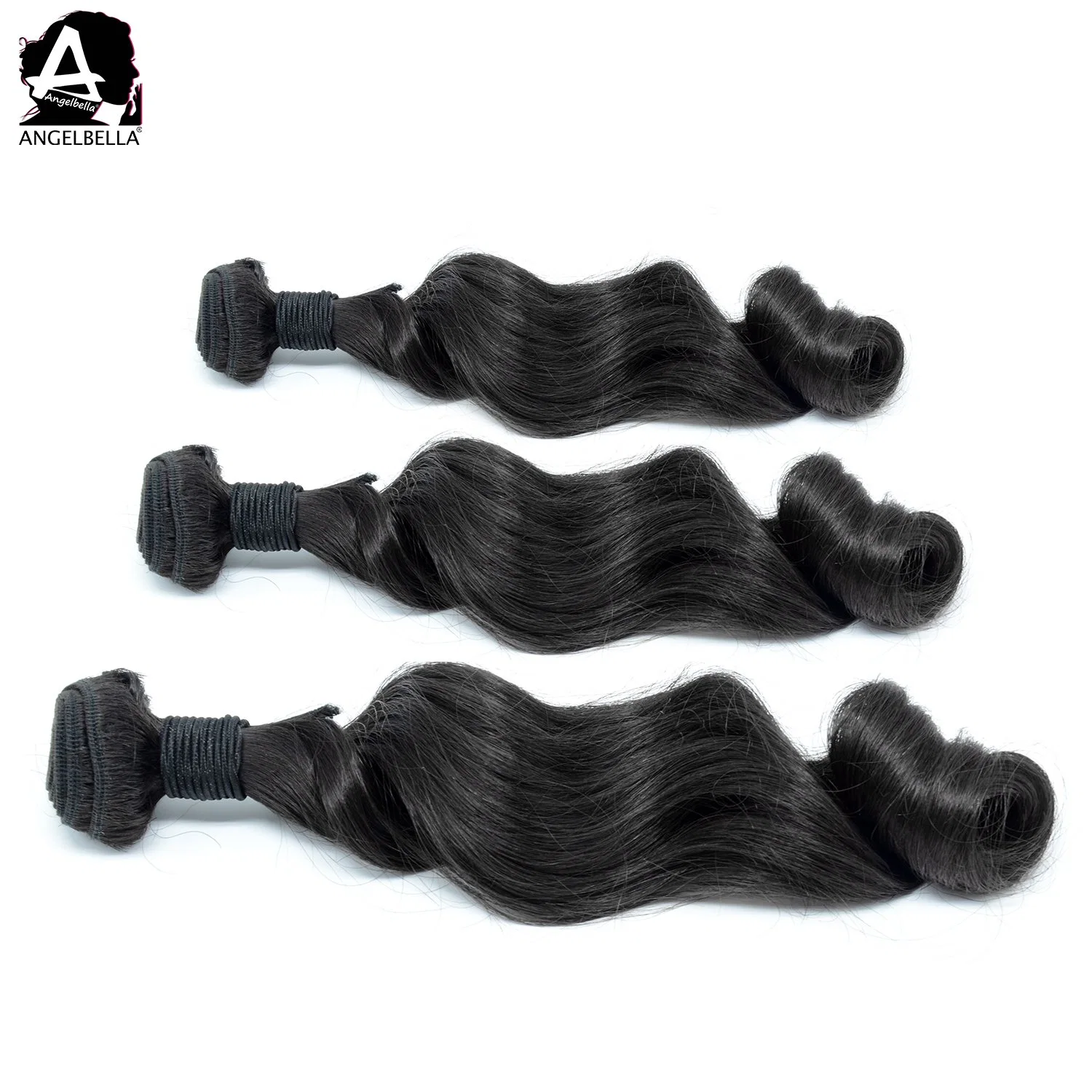 Angelbella Brazilian Human Hair Bundles Virgin Cuticle Aligned Hair Remy Human Hair