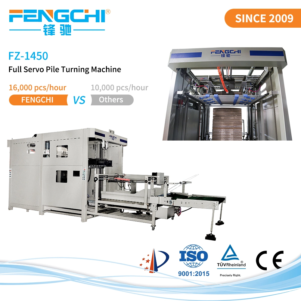 Full Automatic Curve Digital Control Post Press Machinery Paperboard Pile Turning Machine