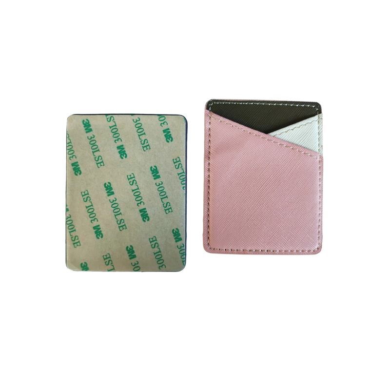 2021 Promotion Gift for Smartphones Custom Logo Stick on Wallet PU Leather Phone Card Holder