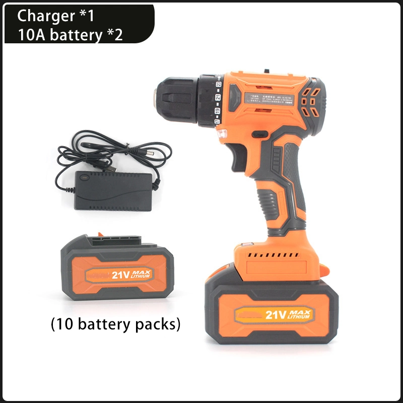 Qianxu 13mm Brushless Household Variable Speed Milling Drilling Machine 21V Cordless Electric Hammer Drill Machine for Metal Electric Drill