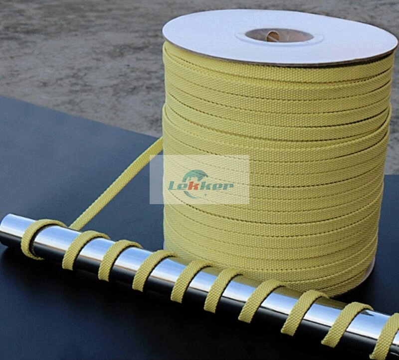 Flat/Square Kevlar Rope/Aramid Roller Rope for Glass Tempering Furnace with High Strength and Anti-Abrasive