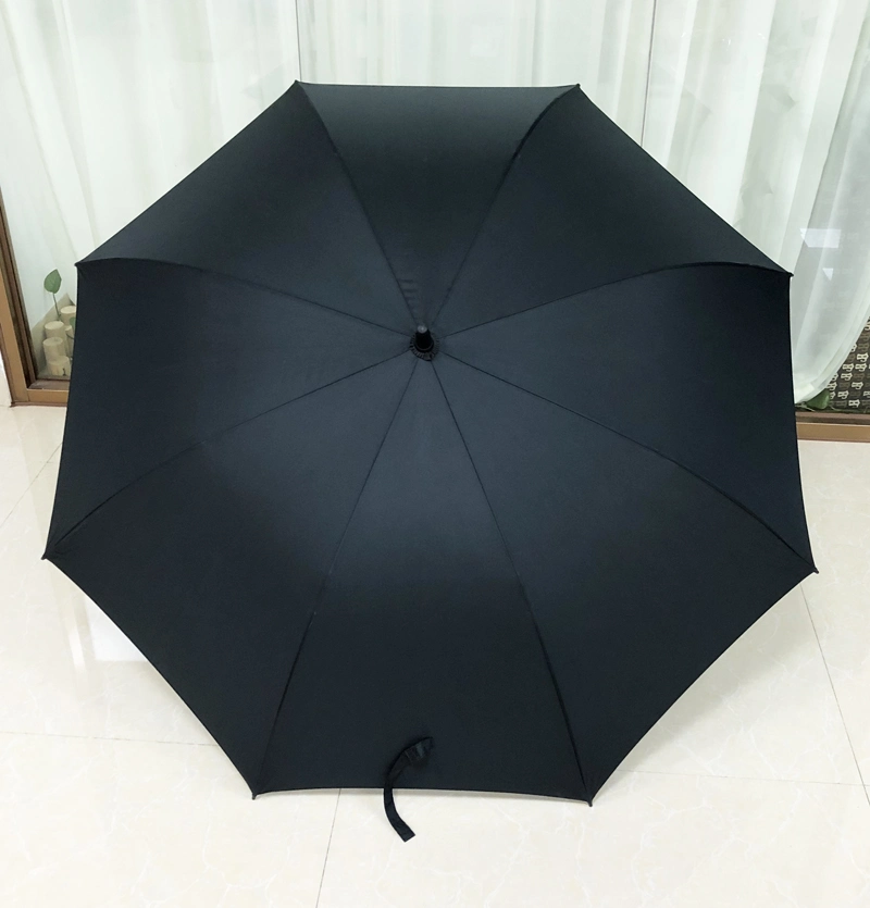 Extra Large Automatic Fiberglass Frame Waterproof Big Wholesale/Supplier Long Stick Golf Umbrella with Custom Logo Print