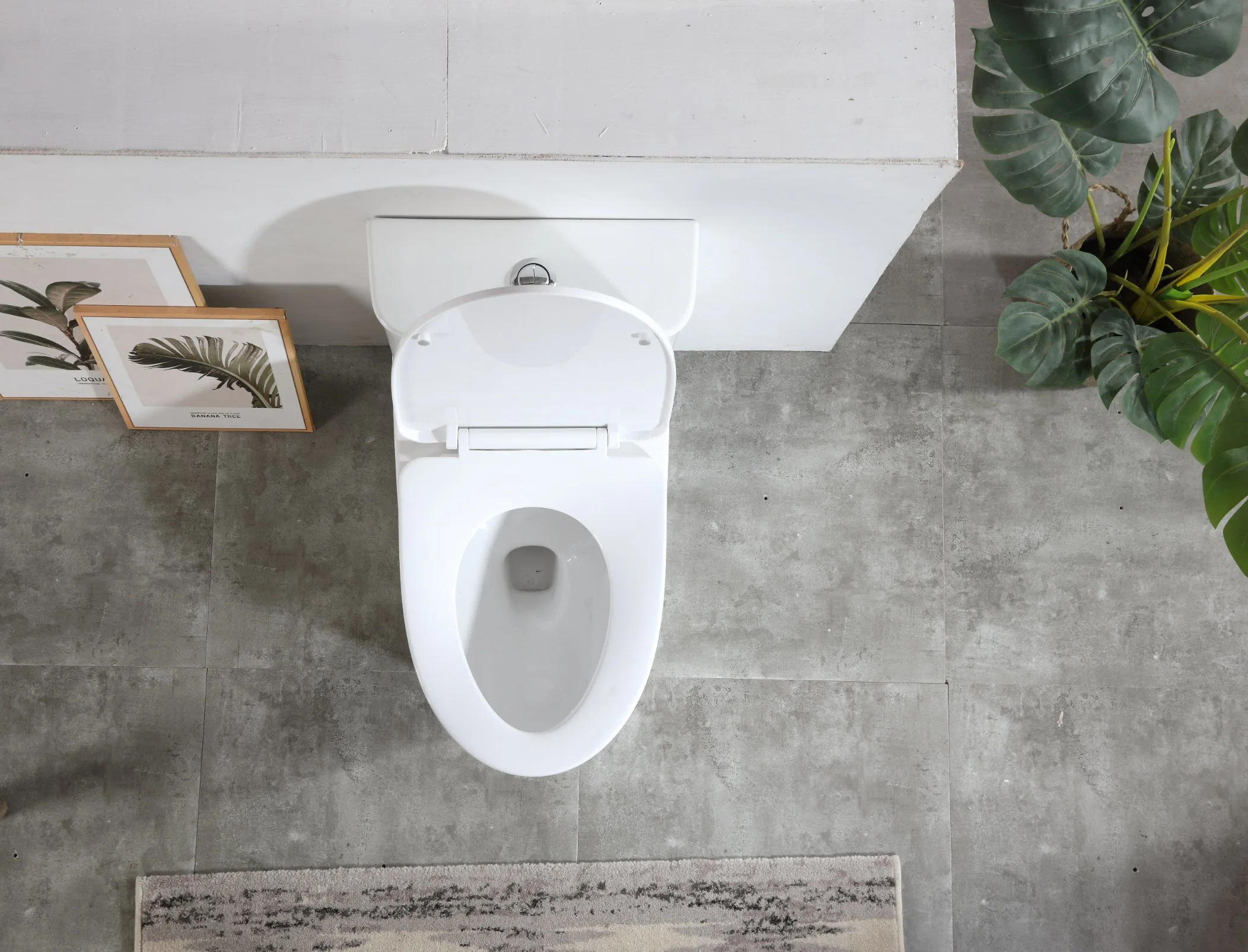 2023 Chaozhou Sanitary Ware Hot Sale Water Closet New Design One Piece Siphonic S Trap 300/400mm Toilet with UF Seat Cover Water Bowl