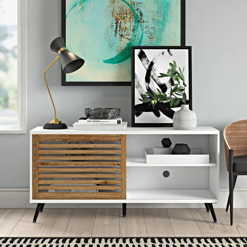 Гостиная мебель белого цвета 58 дюйма телевизор из дерева с цельной древесины стойки для телевизоров