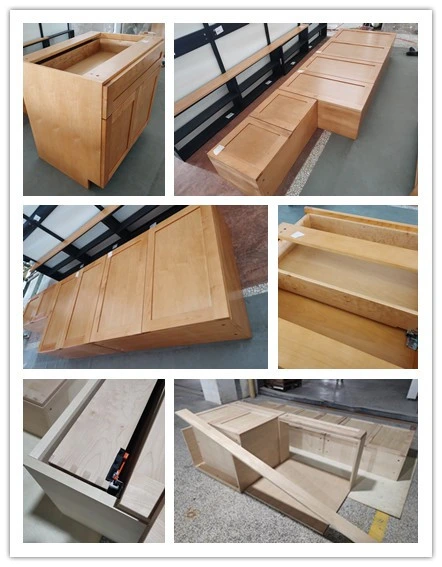 China fábrica de madera maciza de primera calidad cocina armario con puerta