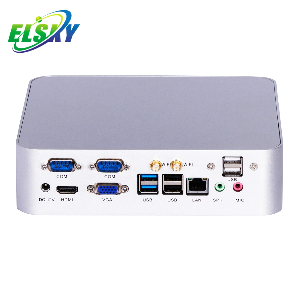 Structure Elsky X86 J4125 de la CPU de la carte mère Mini ITX VGA sans ventilateur LVDS Mini PC basse consommation