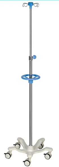 OEM Service Economic Movable I. V. Insufsion Stand Steel Pole for Clinic