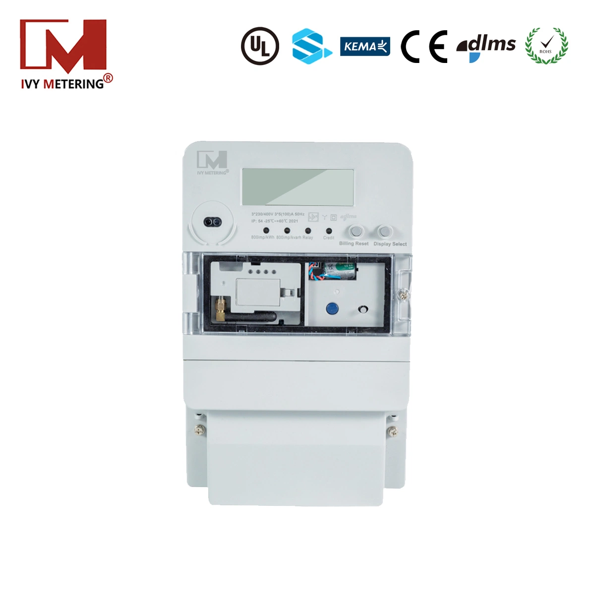 Anti-Theft PLC Energy Meter with Dlms Protocol for Meter Reading