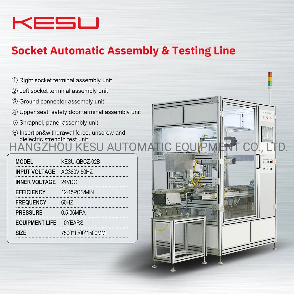 Full Automatic Europe Socket Assembly Automation Line Socket Testing Production Line