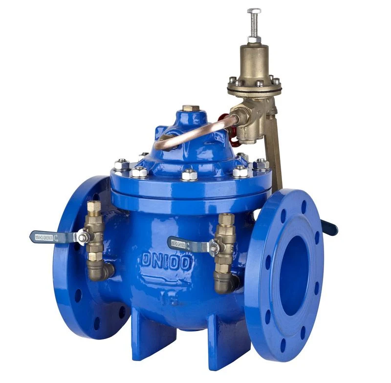 Válvula de control de reducción de presión de agua de flujo de diafragma / pistón (GL200X)