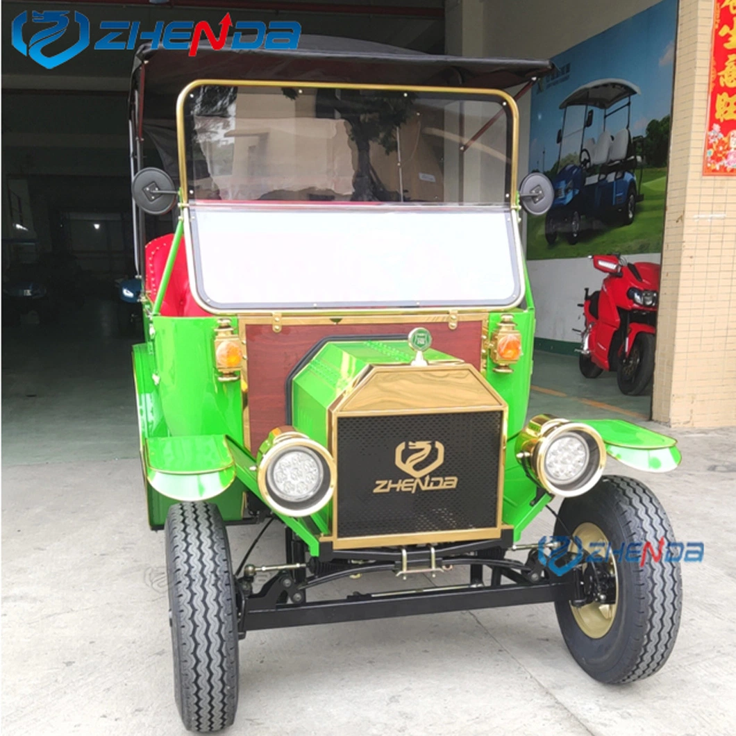 Green 5 Seater New Classic Car/Travel Electric Sightseeing Classic Car/Customized Wedding Classic Car