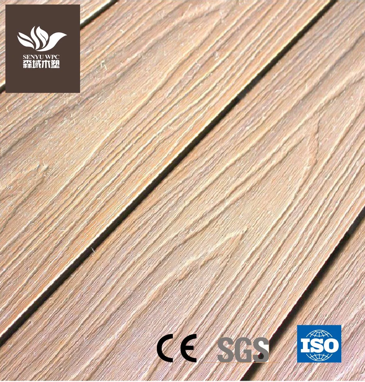 WPC Wood Flooring Growth Ring Pattern Co-Extrusion Composite Decking Board