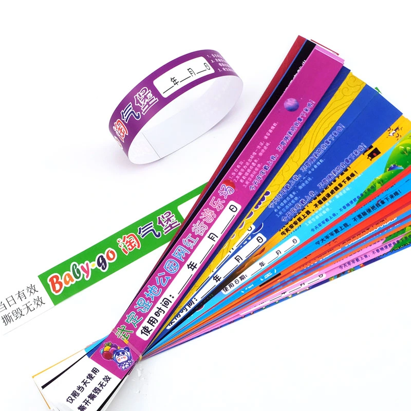 Wholesale/Supplier Professional Soft Paper Material One Time Using Disposable Paper RFID Wristband