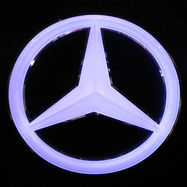 White Acrylic Crystal LED Light Car Logo Sign