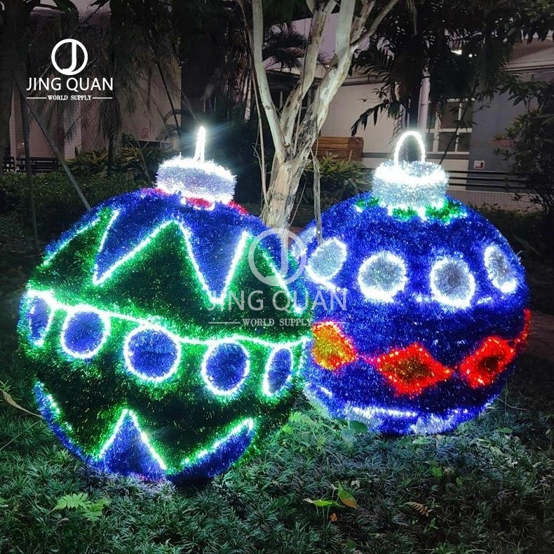 Jardín ornamentos LED bolas Motif luz Light-up Craft Glowing 3D Pantalla de luz de esfera embellecer las lámparas de construcción