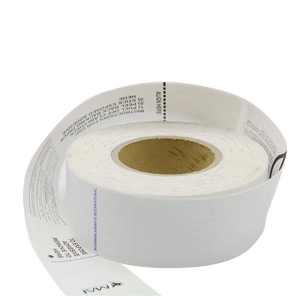 Free Sample Low Price High quality/High cost performance Thermal Paper Baggage Tag Luggage Tag Products Self Adhesive Material Raw Materia for Airline