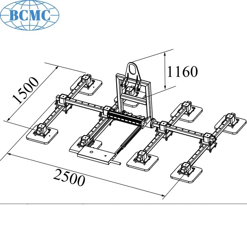 Bcmc Air Power Plate Vacuum Lifter 1000kgs Stone Slab Sucking up Equipment Stone Slab Heavy Duty Lifting