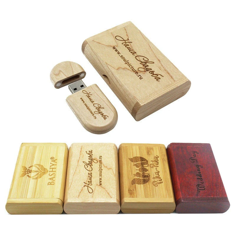 USB2.0 and Fast Speed USB3.0 Promotional Wooden USB Drive with Engraving Logo