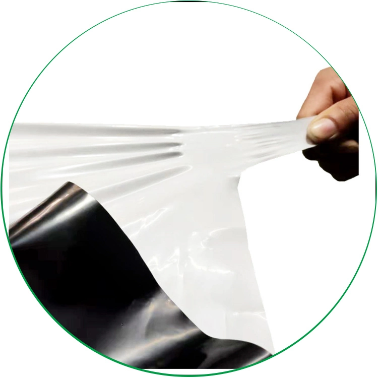 LDPE Film Agricole pour Ensilage Noir et Blanc Feuille d'Ensilage Couverture de Bunker Film Panda pour Serre