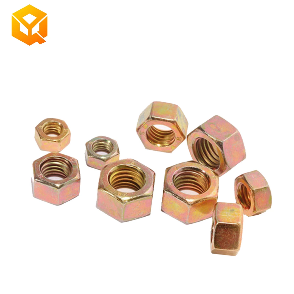 Carbon Steel DIN934 Zinc Plated Hex Nut Yellow Zinc Plating Hexagon Nuts