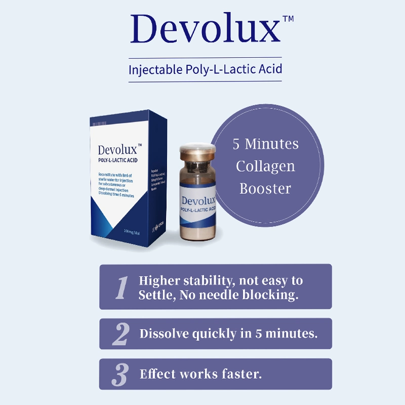 Devolux Facial Wrinkles Removed Polyl Lactic Acid Plla Powder Face Hip Buttock Butt Injection