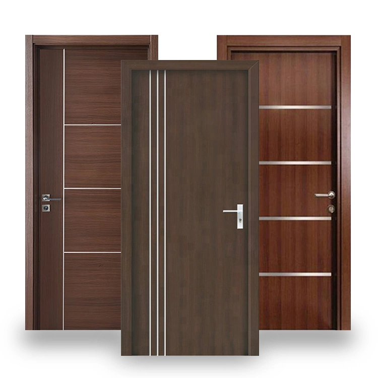 China Newest Design Indoor Room Washroom Toilet Water Proofing Flat WPC Wood Doors