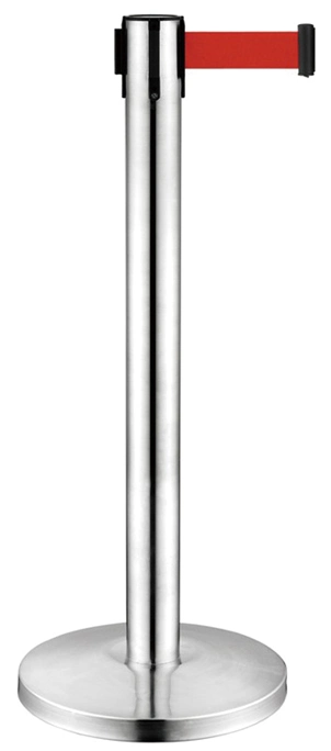 Stainless Steel Queue Barrier with Retractable Belt