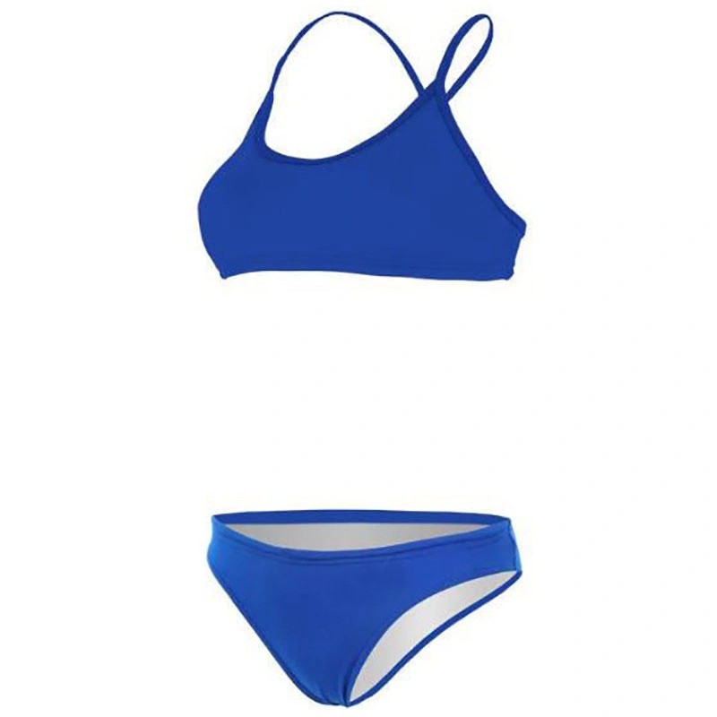 Maillot de bain deux pièces Tankini pour femme, idéal pour la compétition de plage estivale.