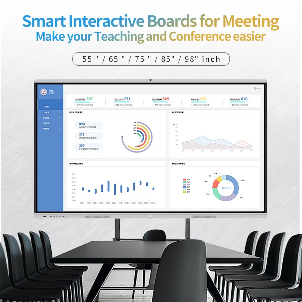 OEM Factory 4K Classroom TV Display Interactive Flat Panel Digital Writing LCD Whiteboard Touch Screen Smart Board for Teaching and Meeting