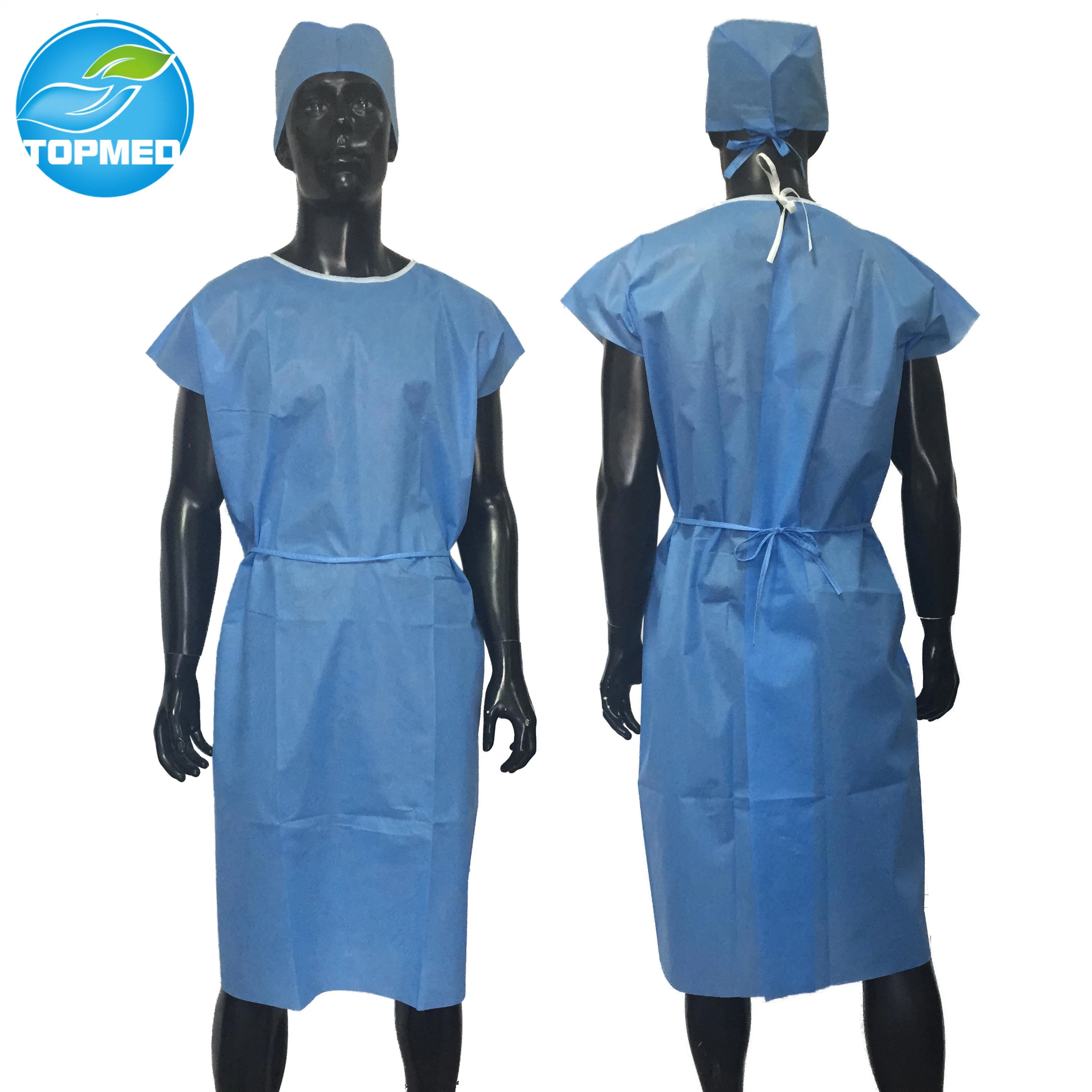 Hot Sell Hygienic SMS/ PP Fabric Patient Gown/Scrub Suits/Hospital Clothing