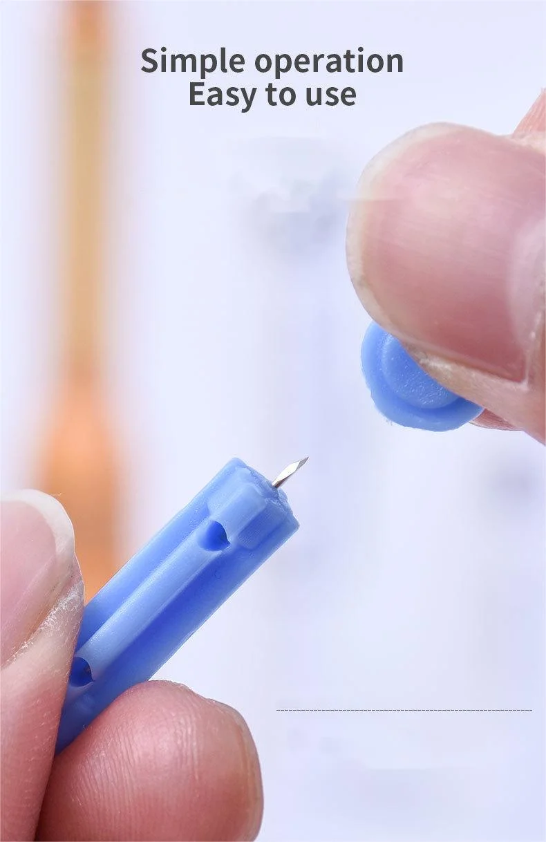 Medical Twist Type Pressure Activated Safety Stainless Steel Sterile Allergy Prick Test Blood Lancets Taking Needle