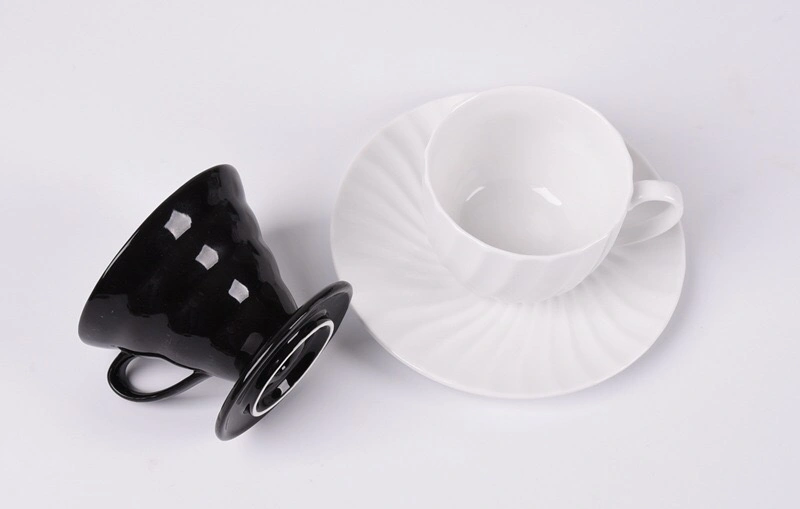 200ml White and Black Ceramic Promotion Gift Coffee Mug