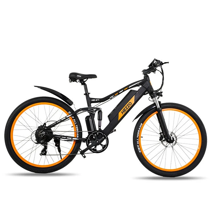 Bicicleta elétrica de 7 velocidades, 48 V, 15 h, bateria de lítio, cubo de 500 W. Motor potente Emtb Mountain Electric Bike