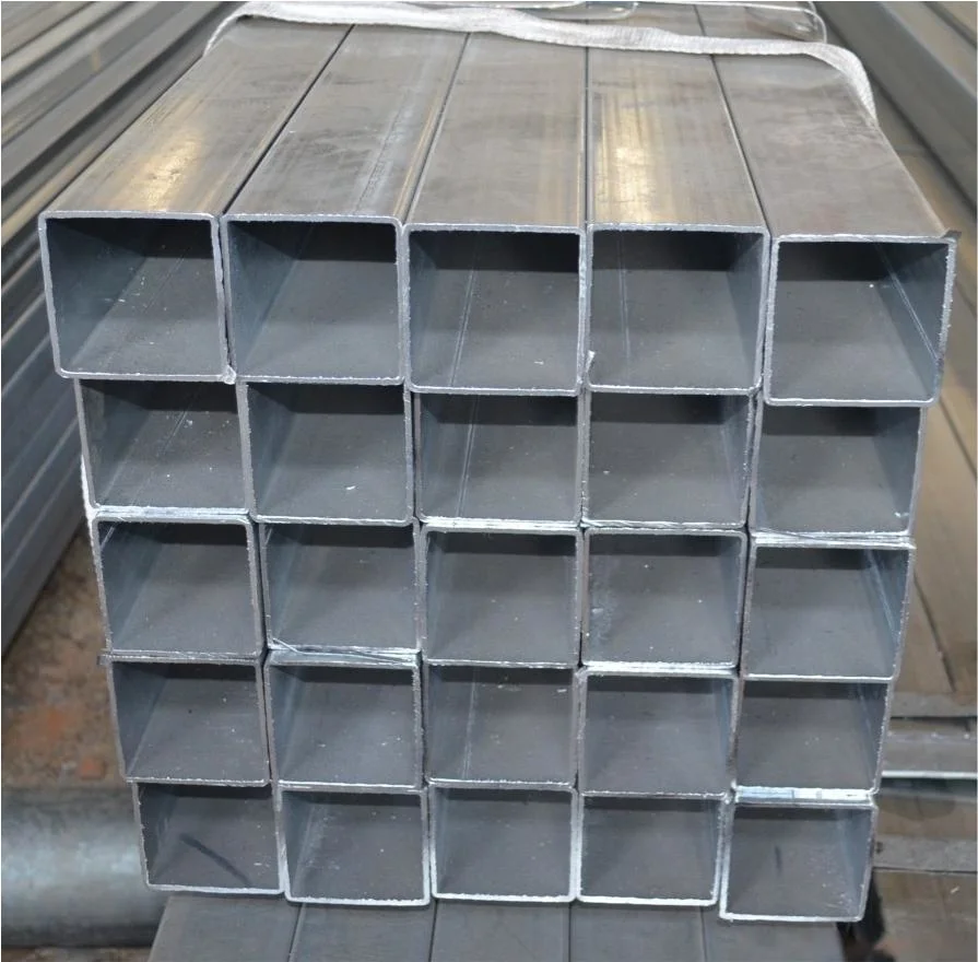 China Supplier Customize Hot Dipped Galvanized Ms Steel Square Tube Rectangular Steel Pipe for Industrial Building