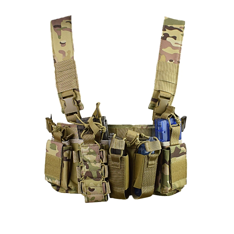 Custom Mil Tactical Vest Lightweight Quick Release Outdoor Game Hunting Bag Tactical Chest Rig with Magazine Pouch