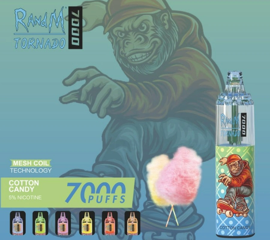 Banheira de vender Randm Tornado 7000 Puff Grosso Vape Sabor suave descartável