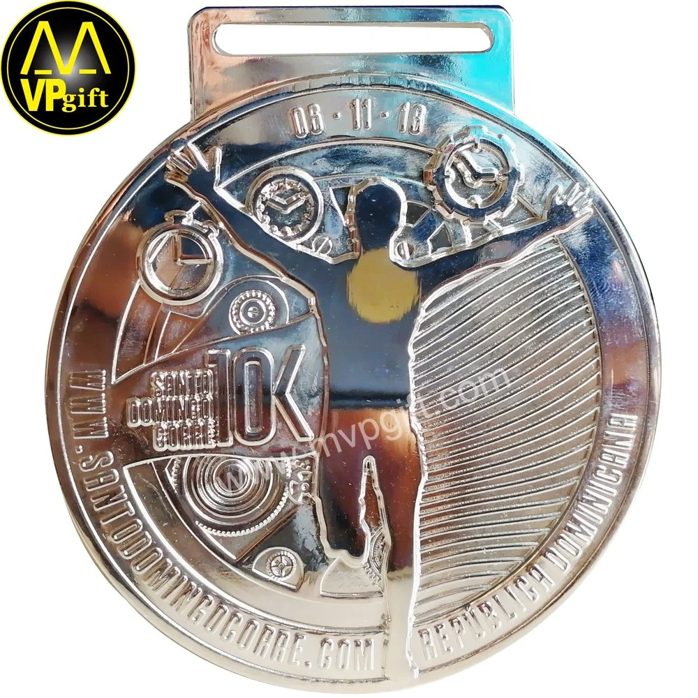 China medalhas de metal personalizada de fábrica 3D Loja Ouro, Prata e Bronze competição esportiva campeão com fita Medalha de Pequim