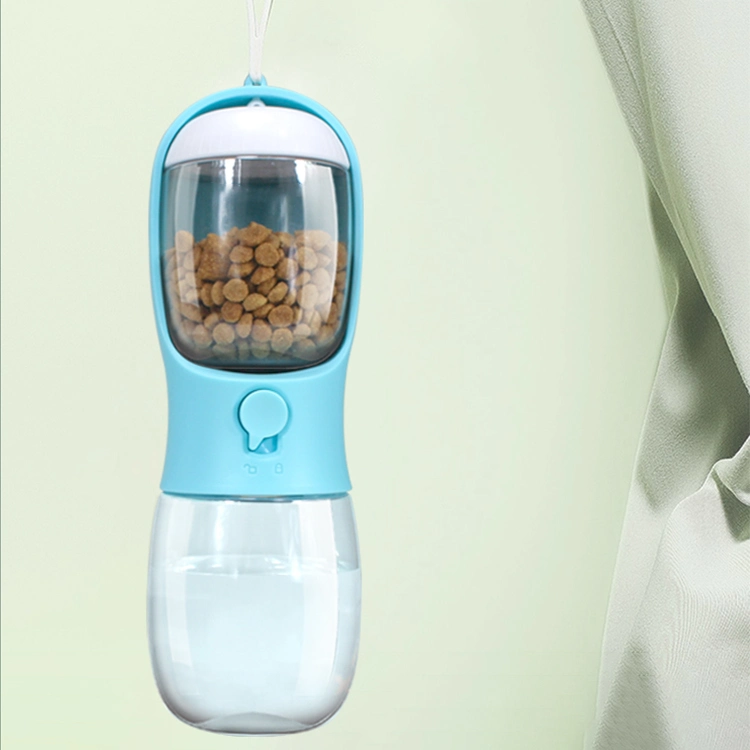 Cute Portable 2 in 1 Plastic Dog Cat Feeder Water Food