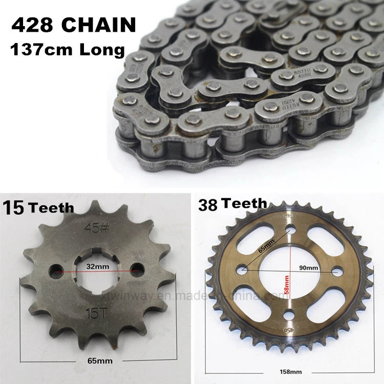 Cg125 428h Bush Chain Motorcycle Parts with Chain Wheels